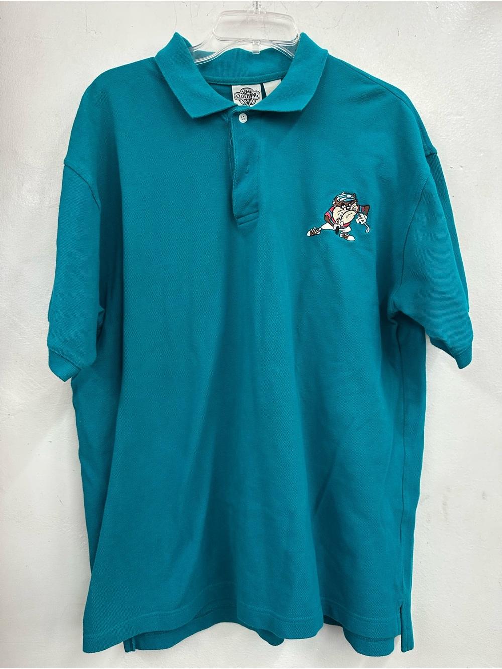 ACME looney toons Tasmanian devil tax golf put theme teal vintage size xl 90’s